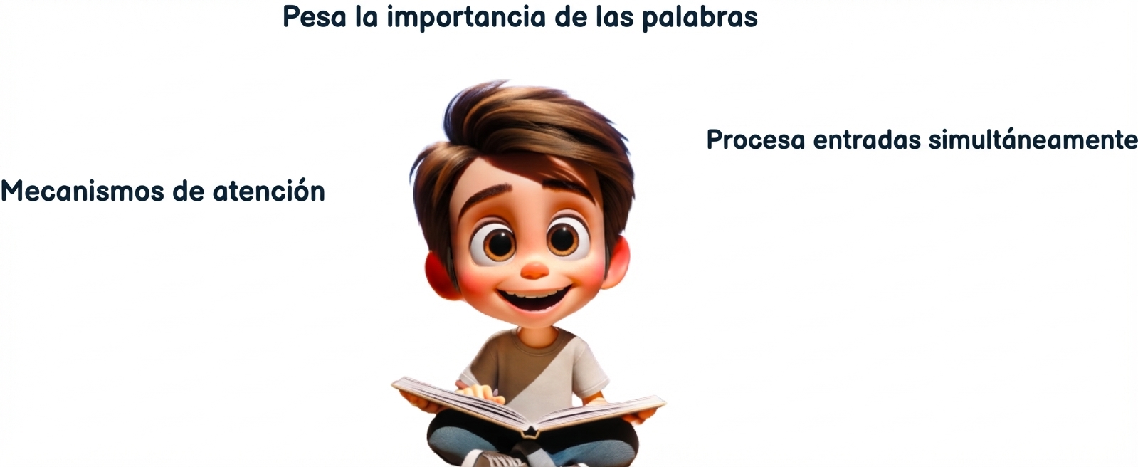 Ilustración de un chico leyendo feliz