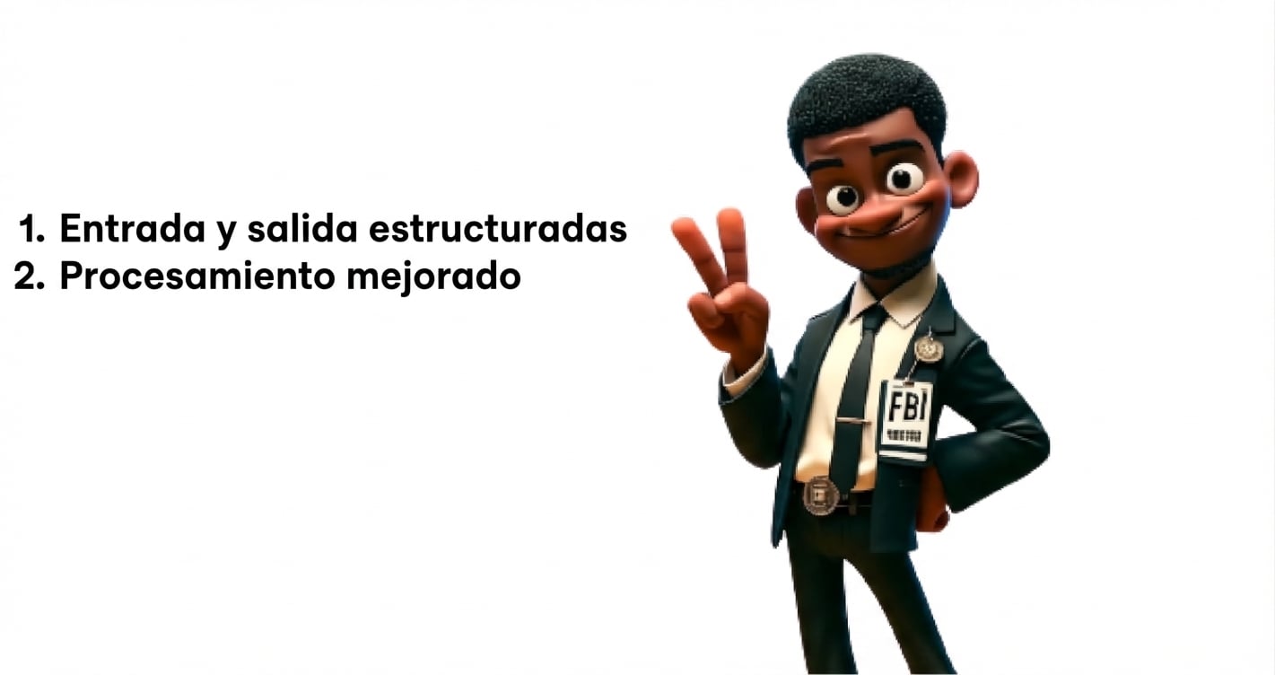 La imagen muestra a un agente del FBI en dibujo animado con dos dedos levantados