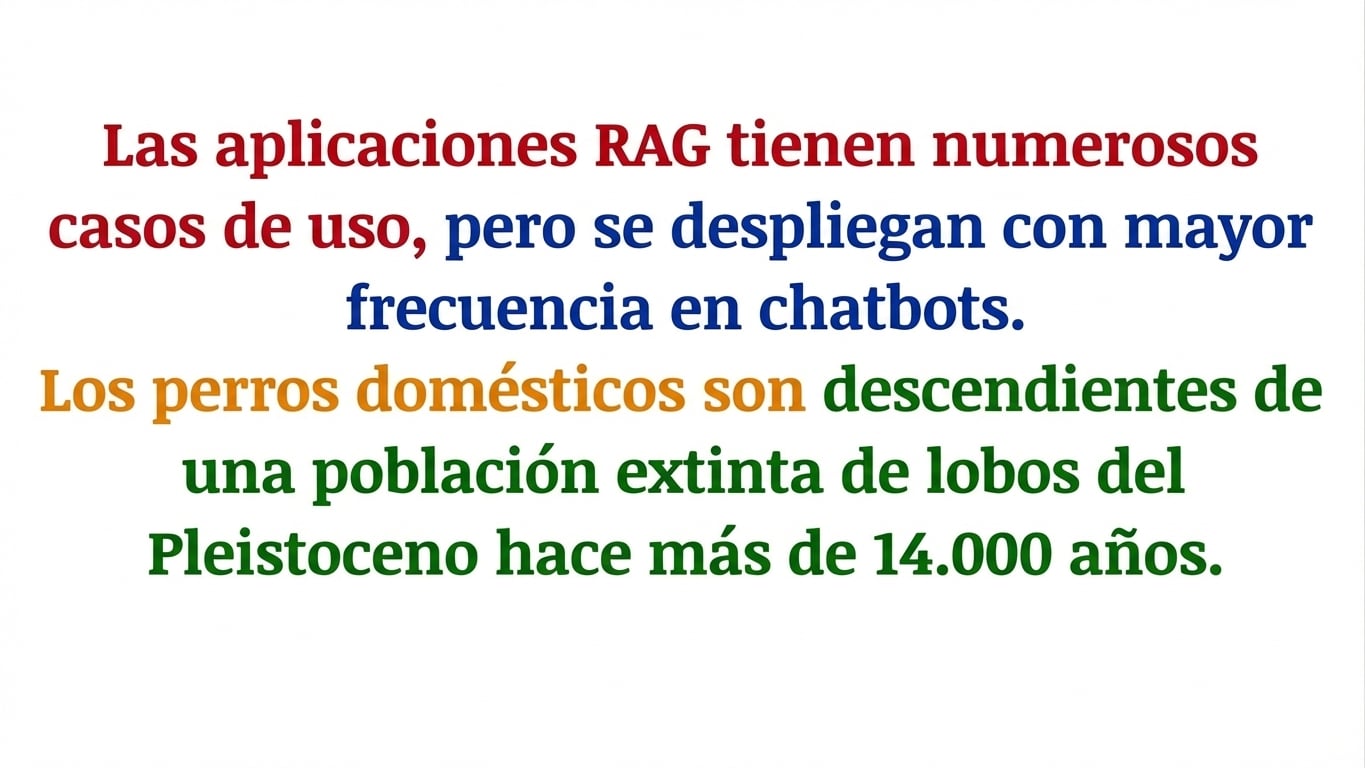 El párrafo se ha dividido por caracteres o tokens y se perdió el contexto.