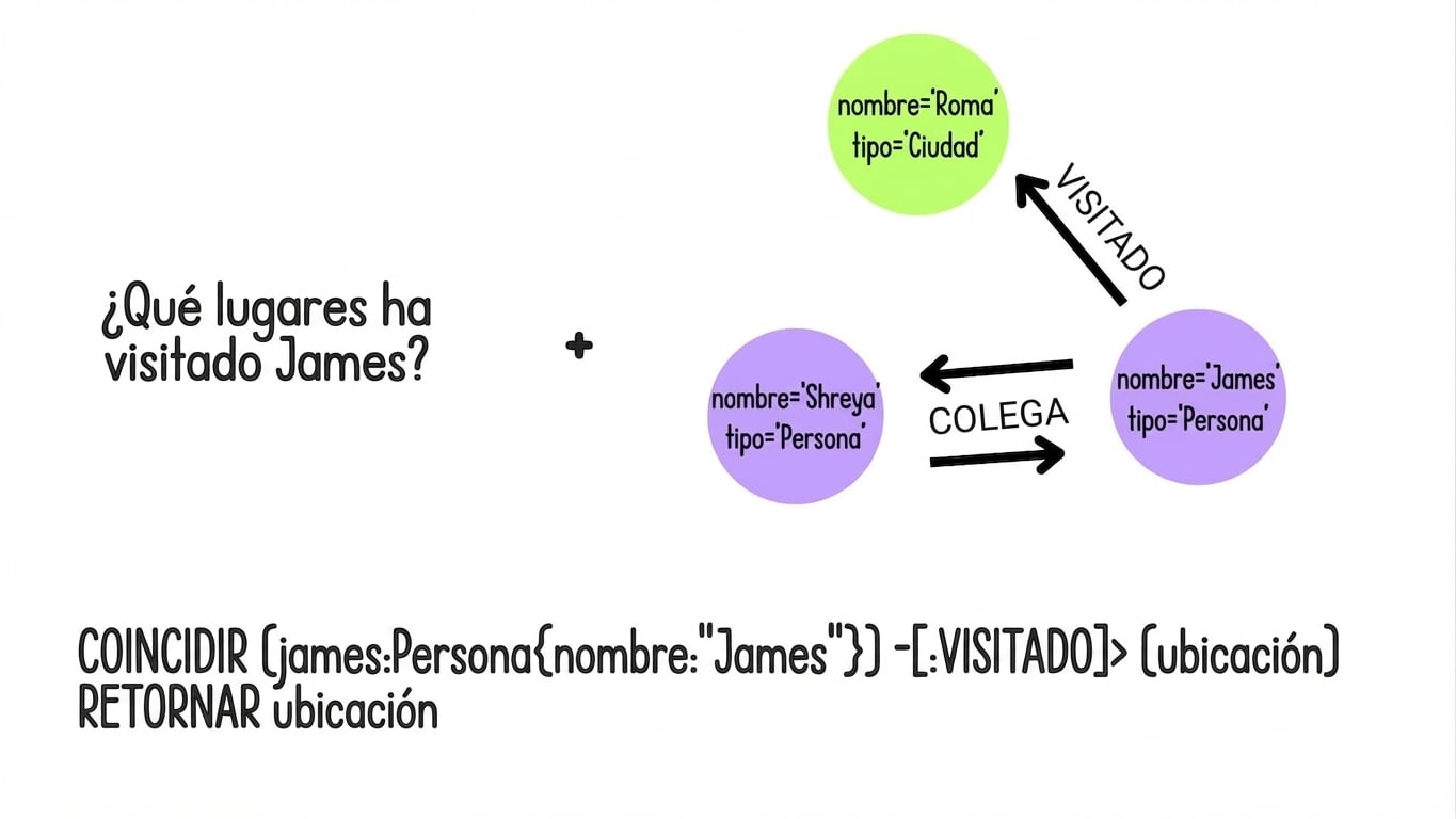La consulta Cypher se genera usando el esquema del grafo y la entrada del usuario.