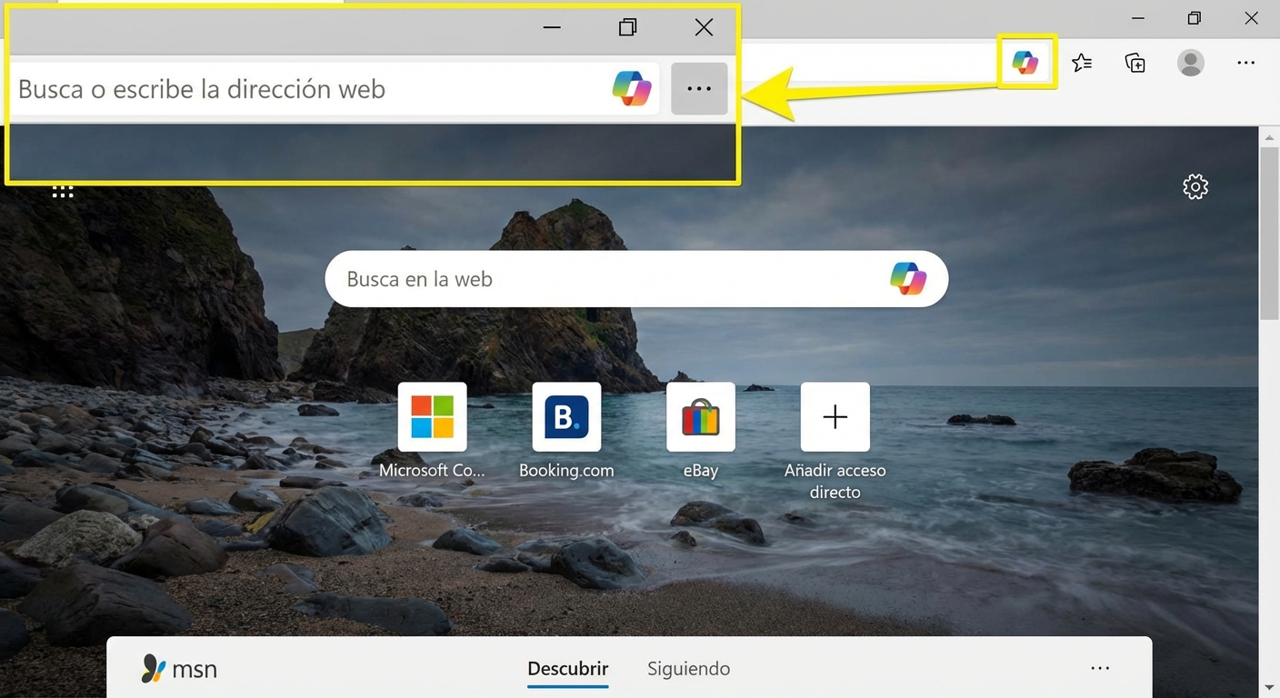 Icono de Copilot en Edge