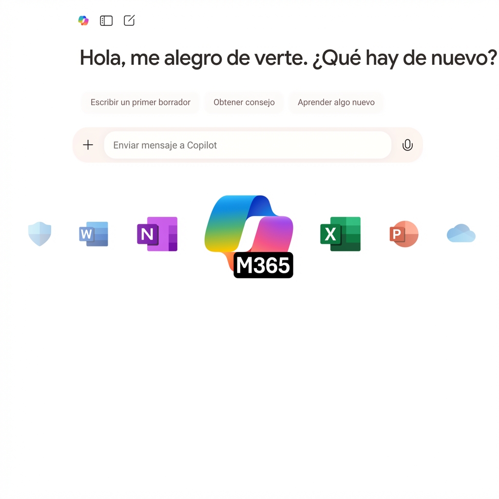 Los iconos de Copilot chat y Copilot 365
