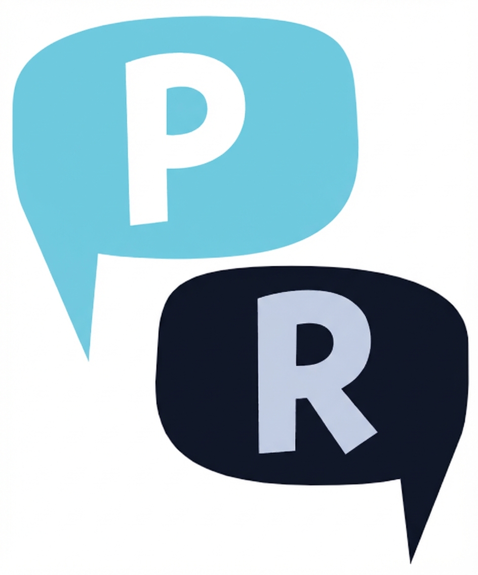 Dos bocadillos, uno con la letra P y otro con la letra R para representar preguntas y respuestas