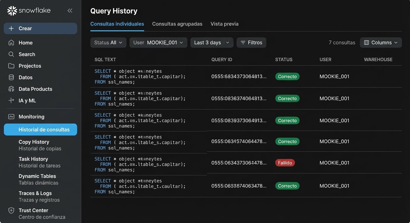 GIF de ver Query History