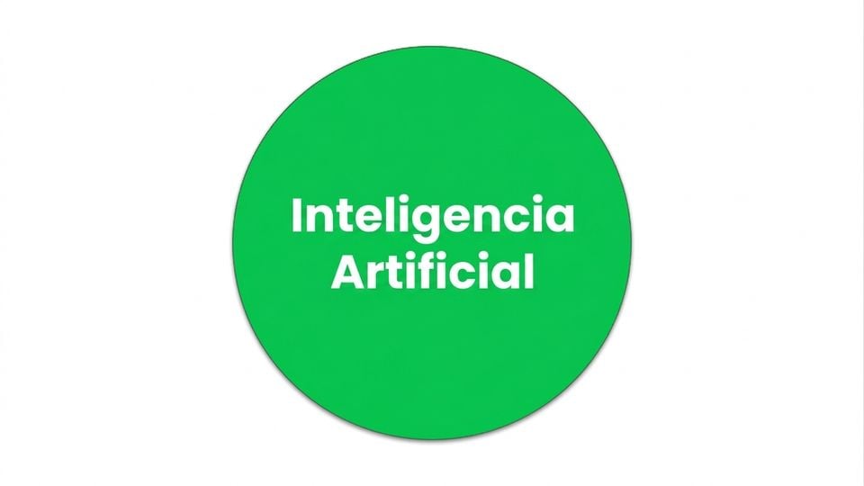 Un círculo que muestra el campo de la IA