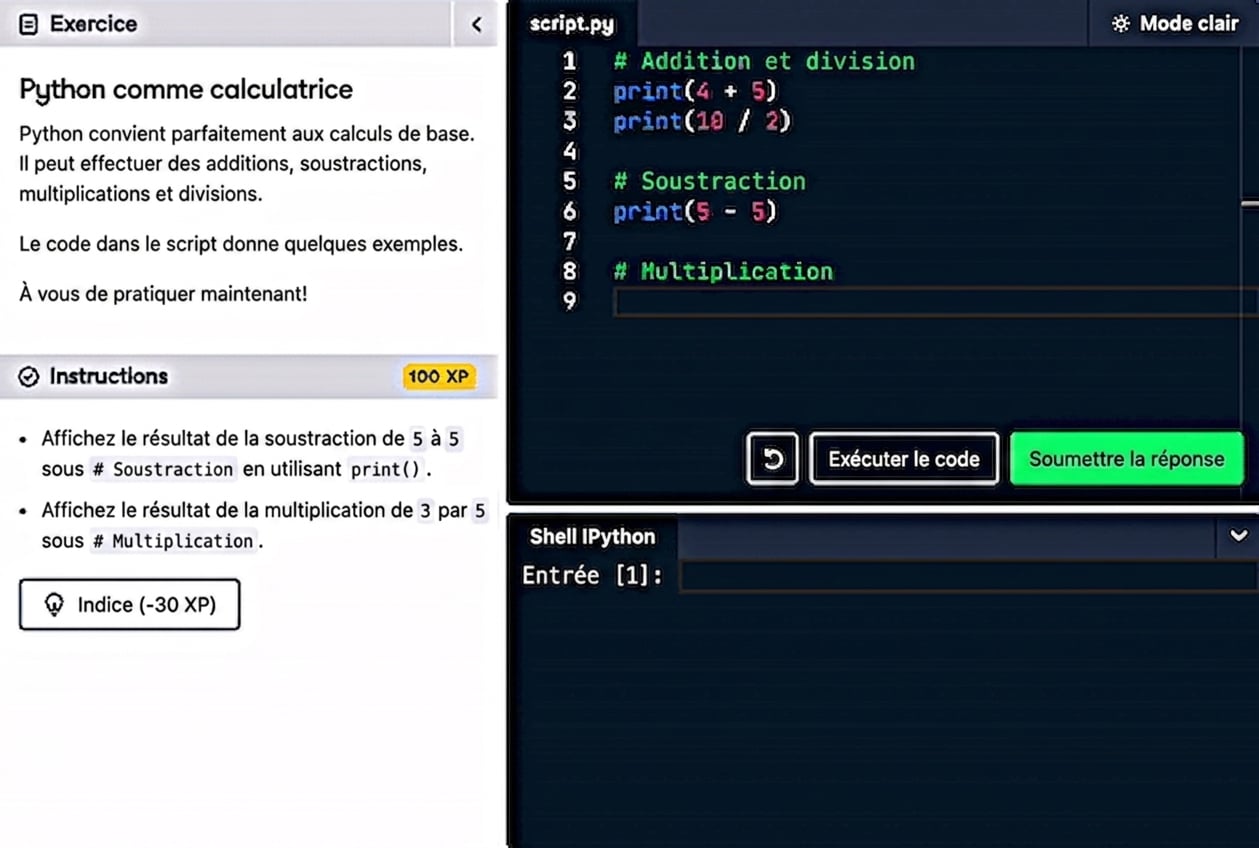 Interface DataCamp