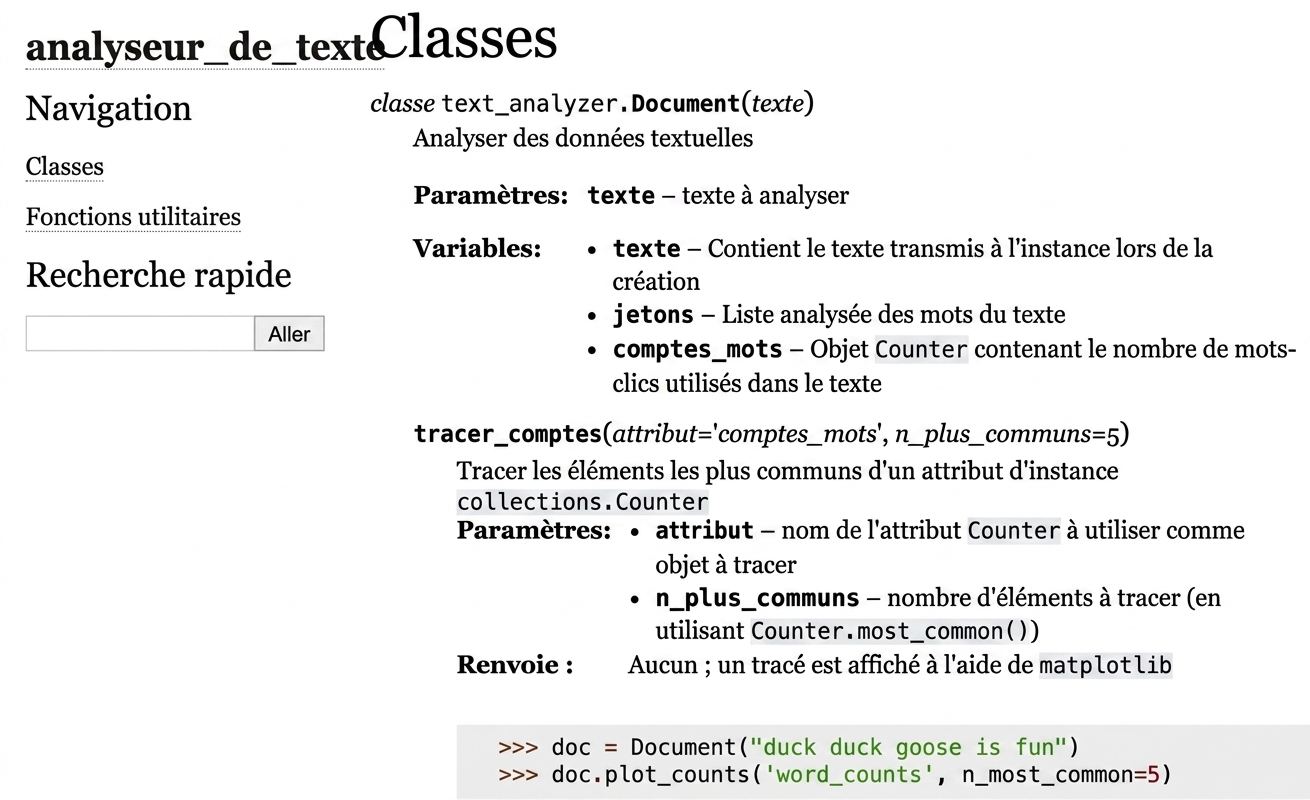 Exemple de page Sphinx