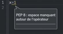 PEP 8 avec PyCharm