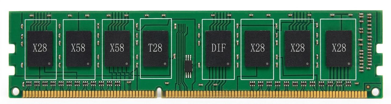 Image d'une puce de mémoire RAM
