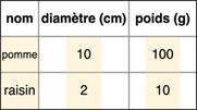 Exemple d'entreposage orienté colonnes
