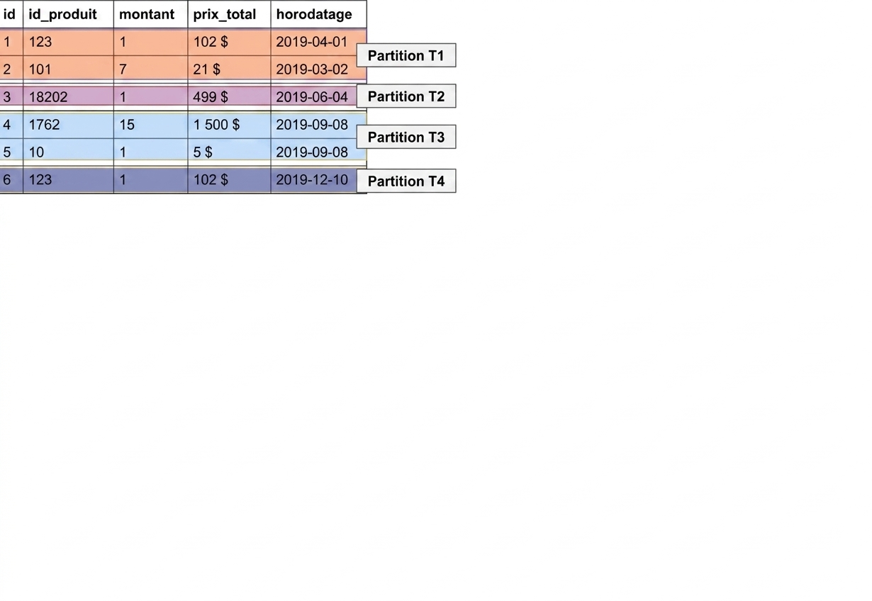 Partitionnement horizontal : exemple