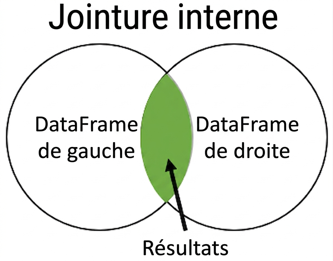 Diagramme de Venn d'une jointure interne