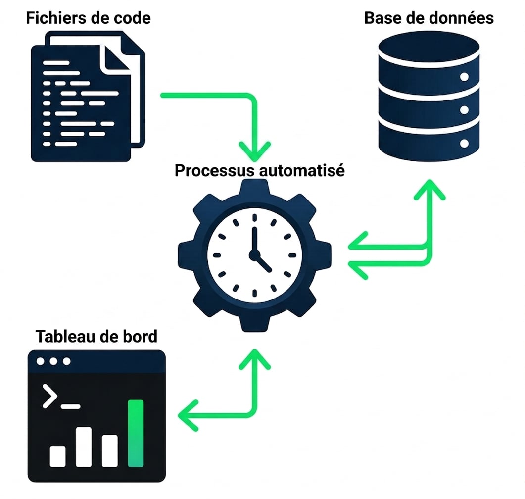 Schéma des composants Airflow : scheduler, API server, dag processor et base de données des métadonnées