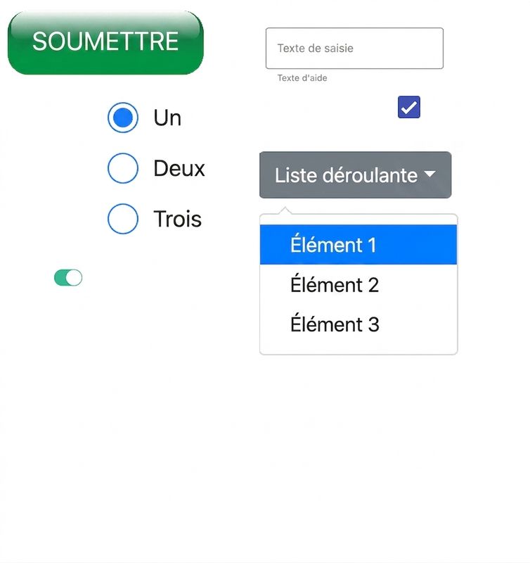 divers éléments d'interface graphique