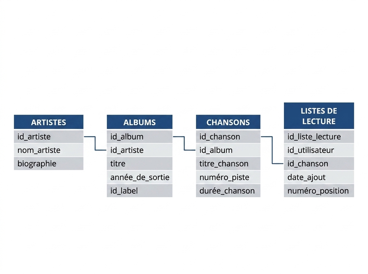 la table playlists est liée à la table songs par la clé unique song