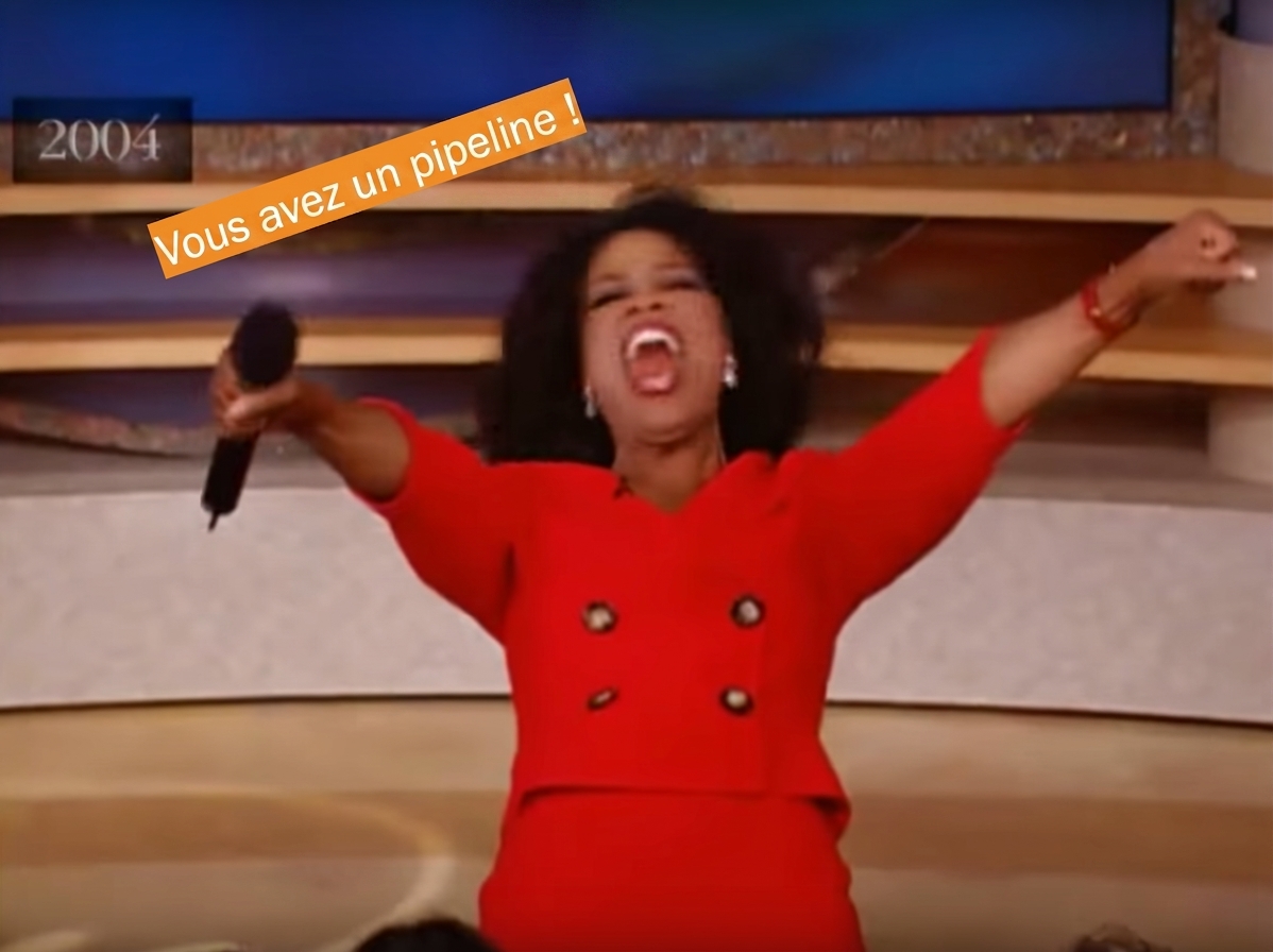 Oprah distribue des pipelines