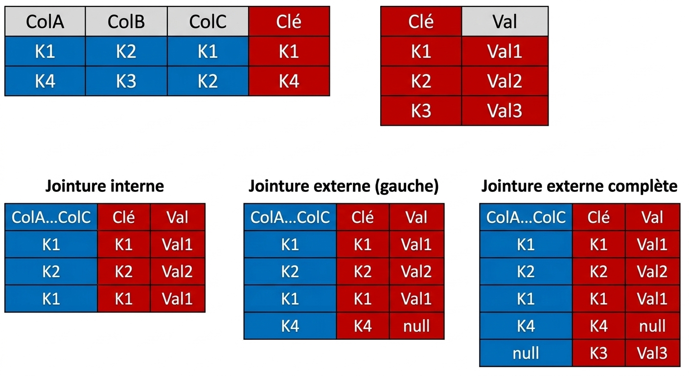 fusion de requêtes et types de jointures