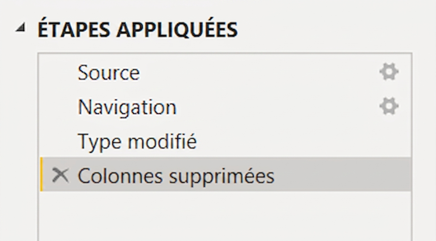 Capture d'écran de l'icône Close & Apply dans Power Query, qui ferme l'éditeur et applique les étapes afin d'analyser les données dans Power BI.