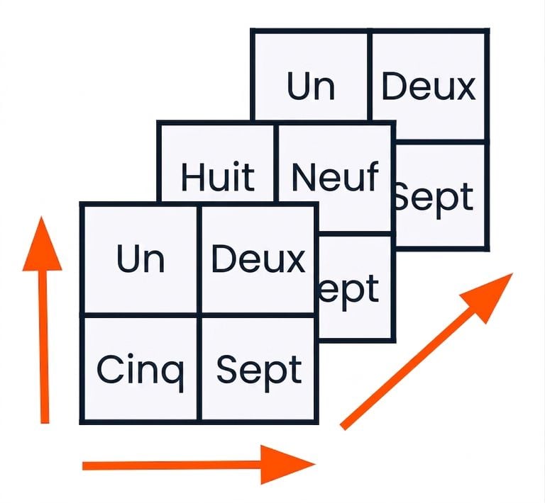 graphique d'un tableau 3D