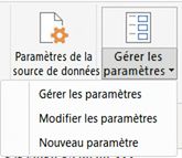 Menu Paramètres