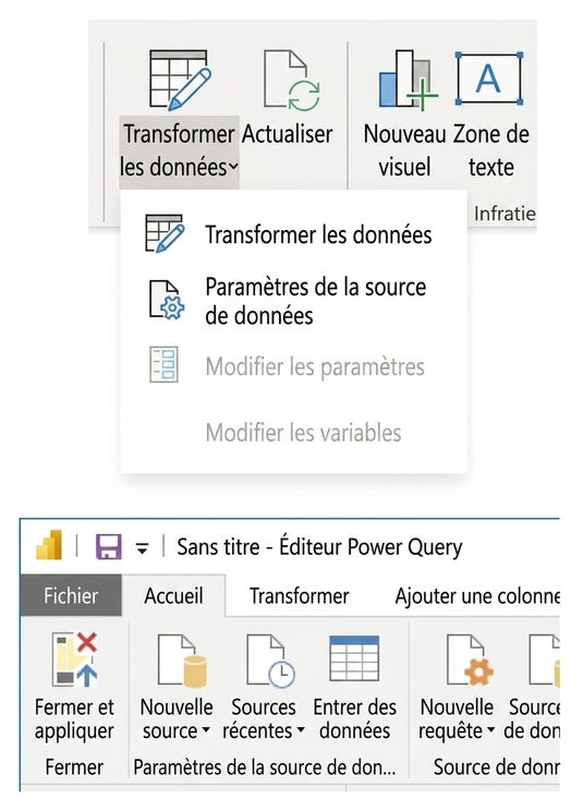 Paramètres des sources de données dans Power BI