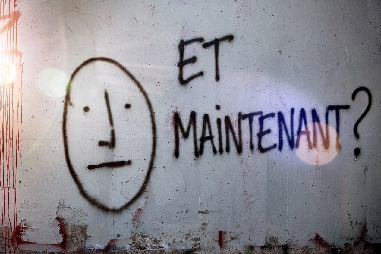 graffiti demandant « et maintenant ? ».jpg