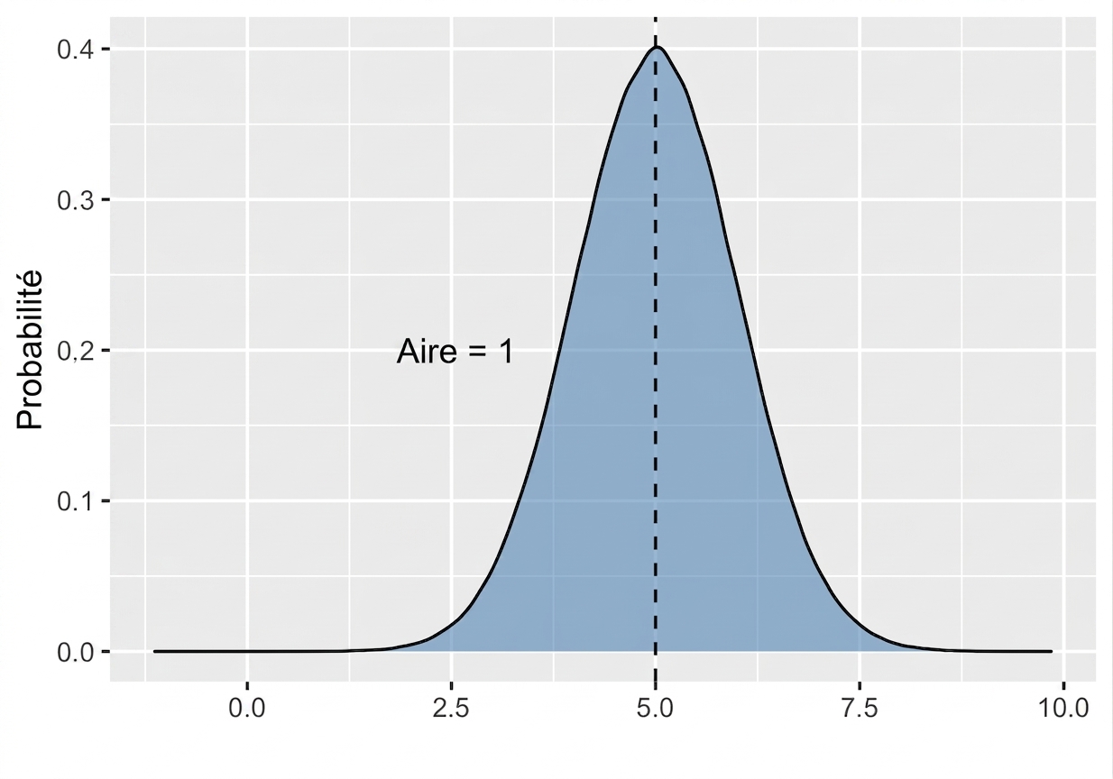 Distribution normale avec l'aire sous la courbe ombrée.png