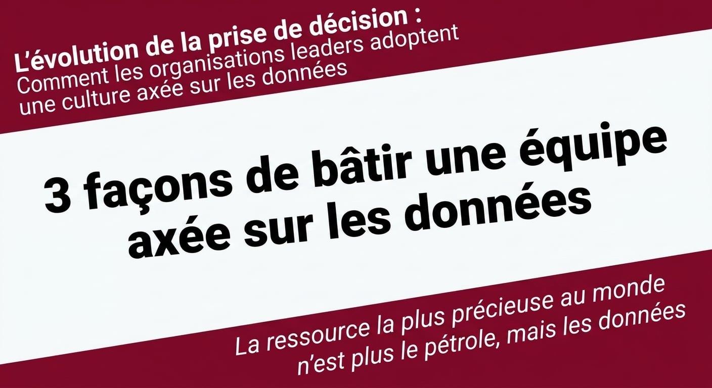 unes sur le fait d'être axé sur les données