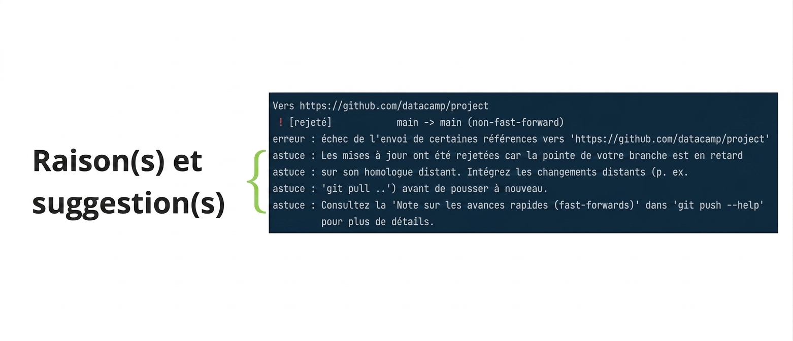 sortie du refus de git push origin main avec raisons et suggestions annotées