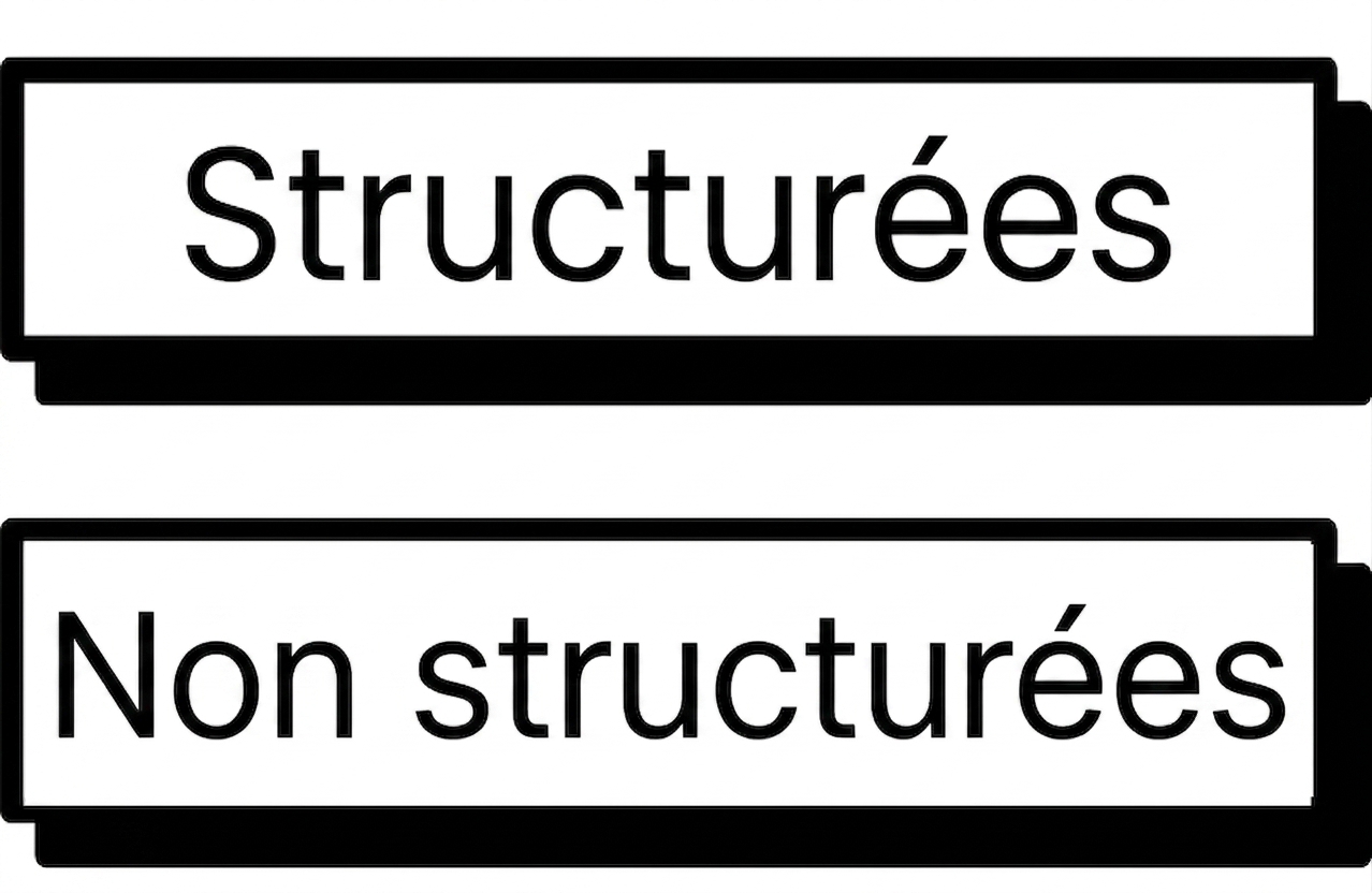Données non structurées ou structurées