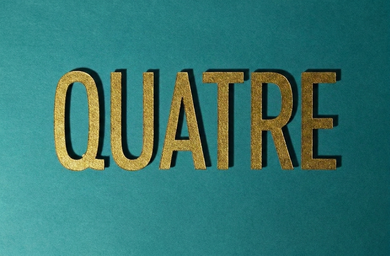 image du chiffre quatre sur fond vert