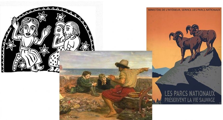 Montage de photos tirées de livres d'histoires
