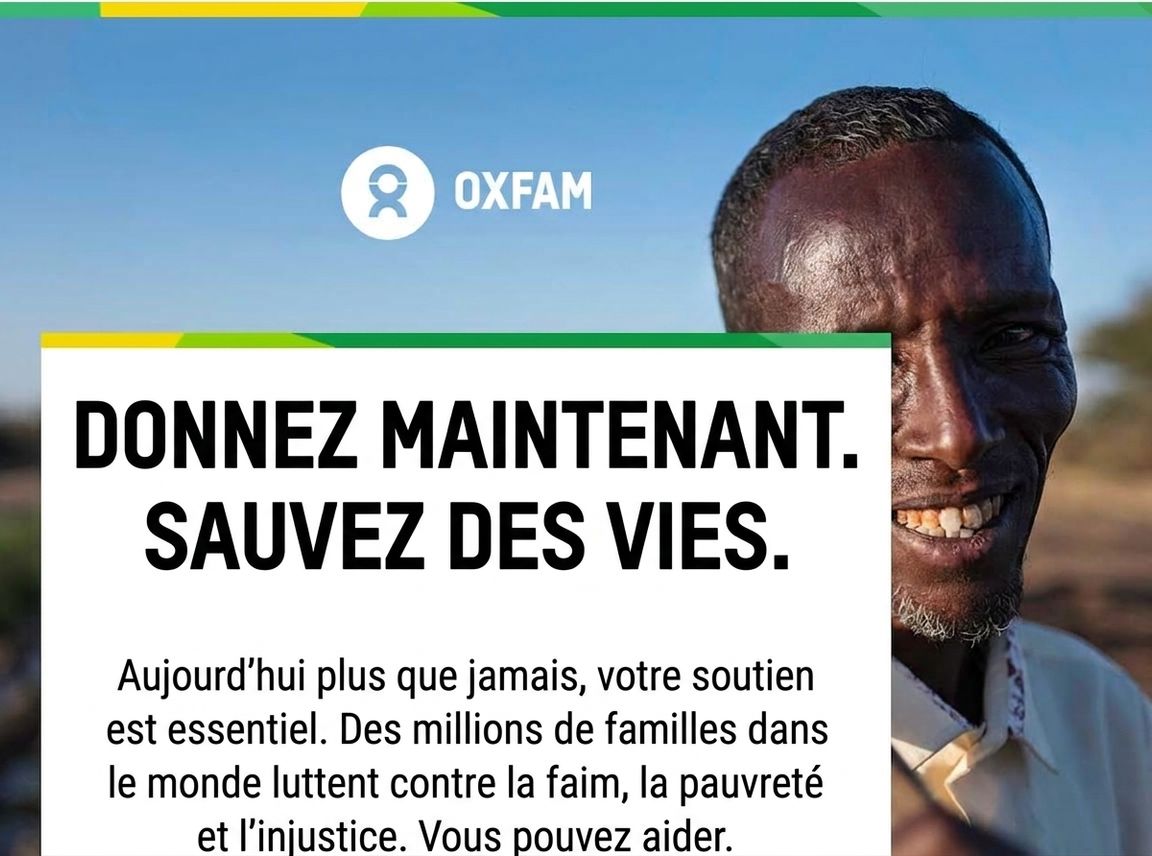 Publicité d'Oxfam