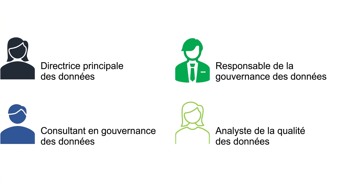 Une liste de rôles au bureau de gouvernance des données