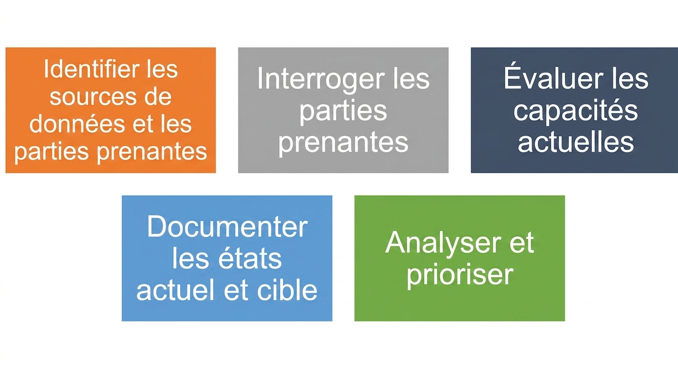 Les cinq étapes de l'évaluation