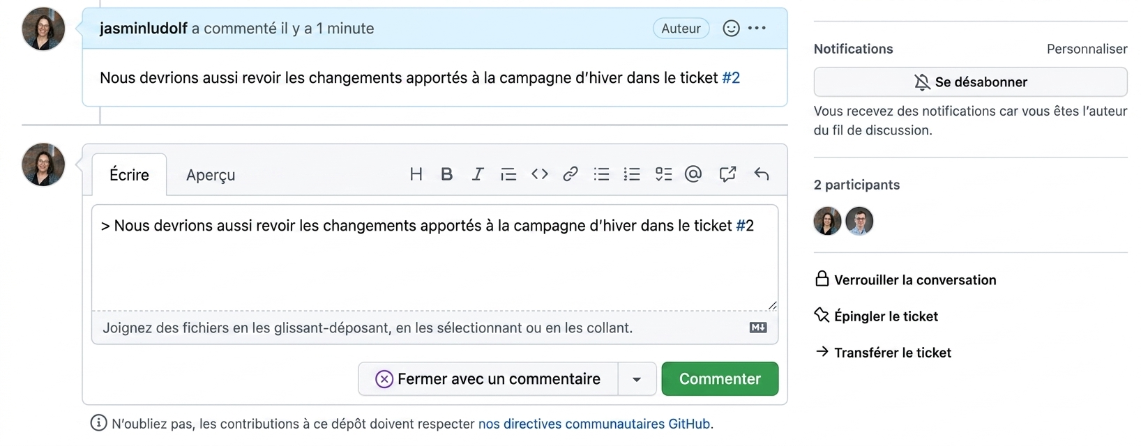 Vue d’un commentaire cité