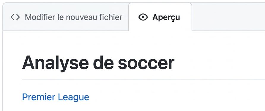 Vue de l'aperçu d'un fichier markdown avec un hyperlien
