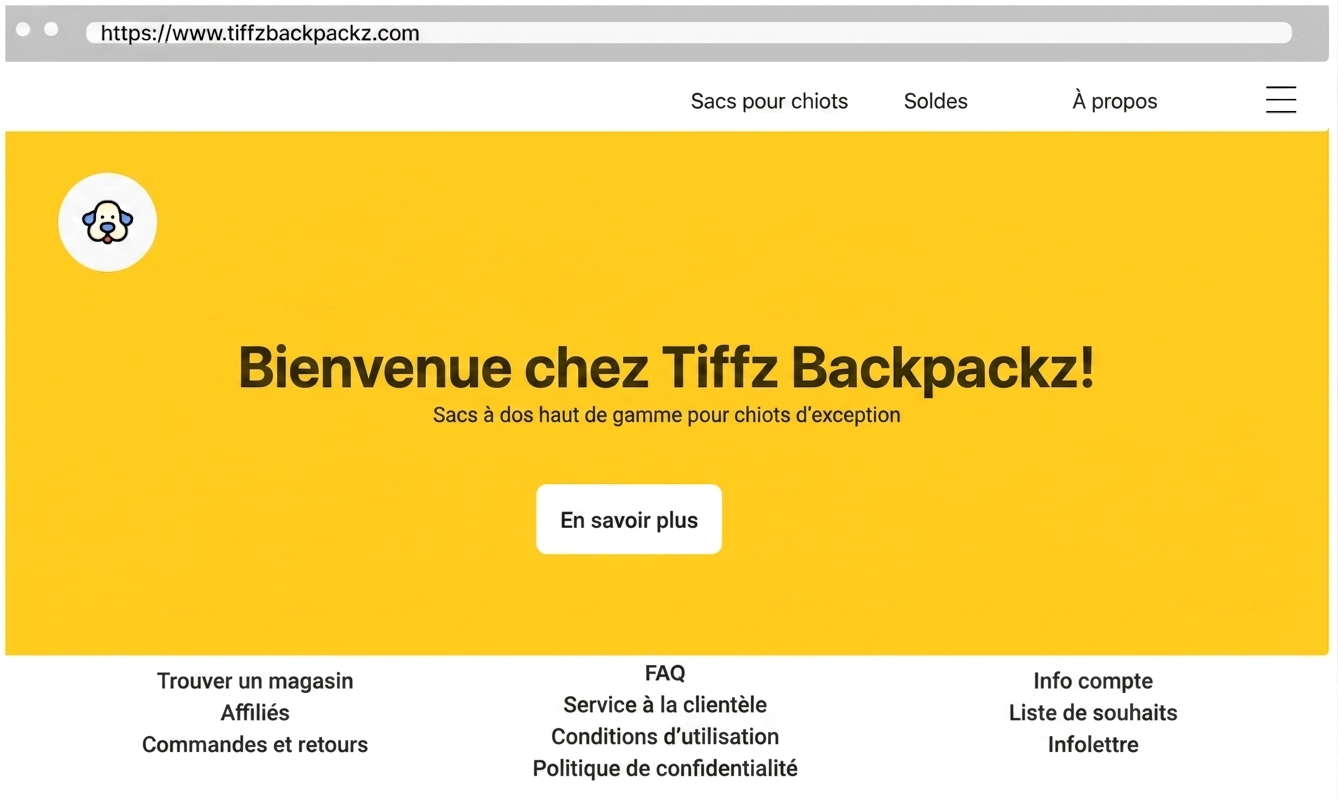 Page d'accueil de Tiffz Backpackz
