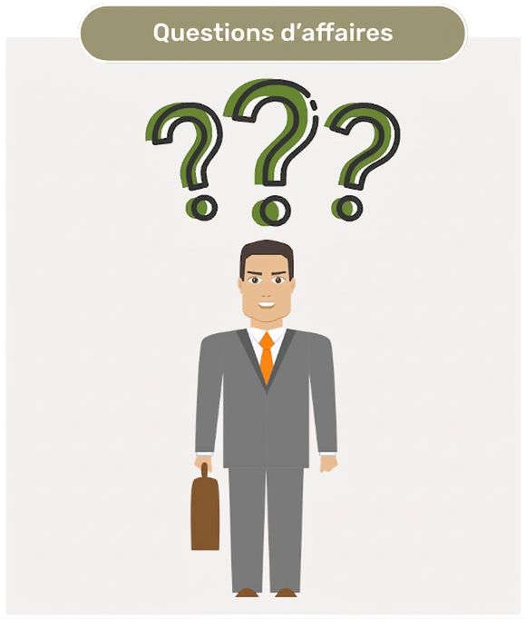 Un homme d'affaires pose des questions