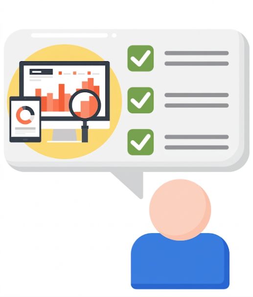 Personne réfléchissant à l'affinage des questions analytiques.