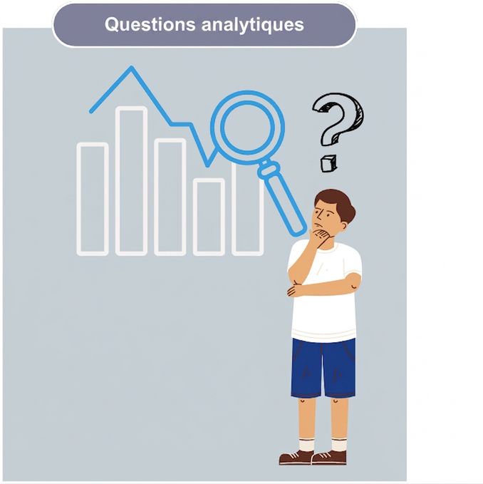 Une analyste réfléchit à des questions analytiques