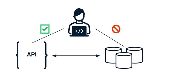 Ingénieur·e de données utilisant une API pour interagir avec une base de données.
