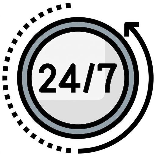 Illustration d'une boucle continue pour une disponibilité 24 h/24 et 7 j/7.