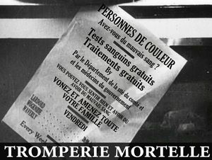 Affiche de recrutement pour l'étude de la syphilis de Tuskegee