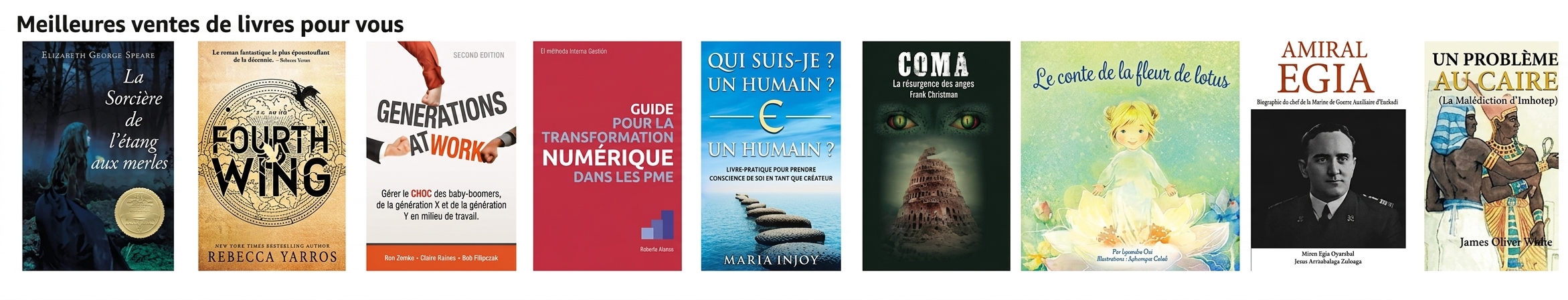 Classement des produits recommandés