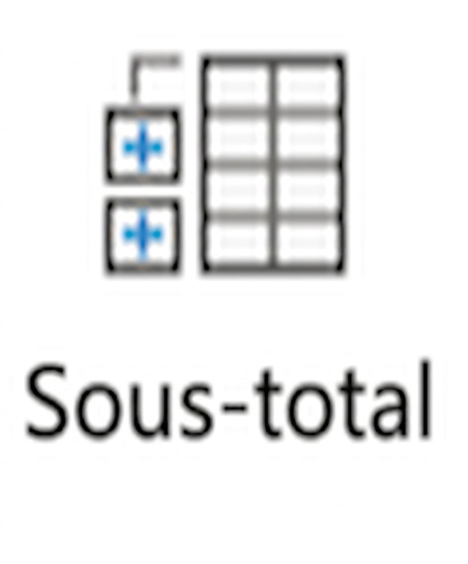 Image du bouton Sous-total dans Excel.