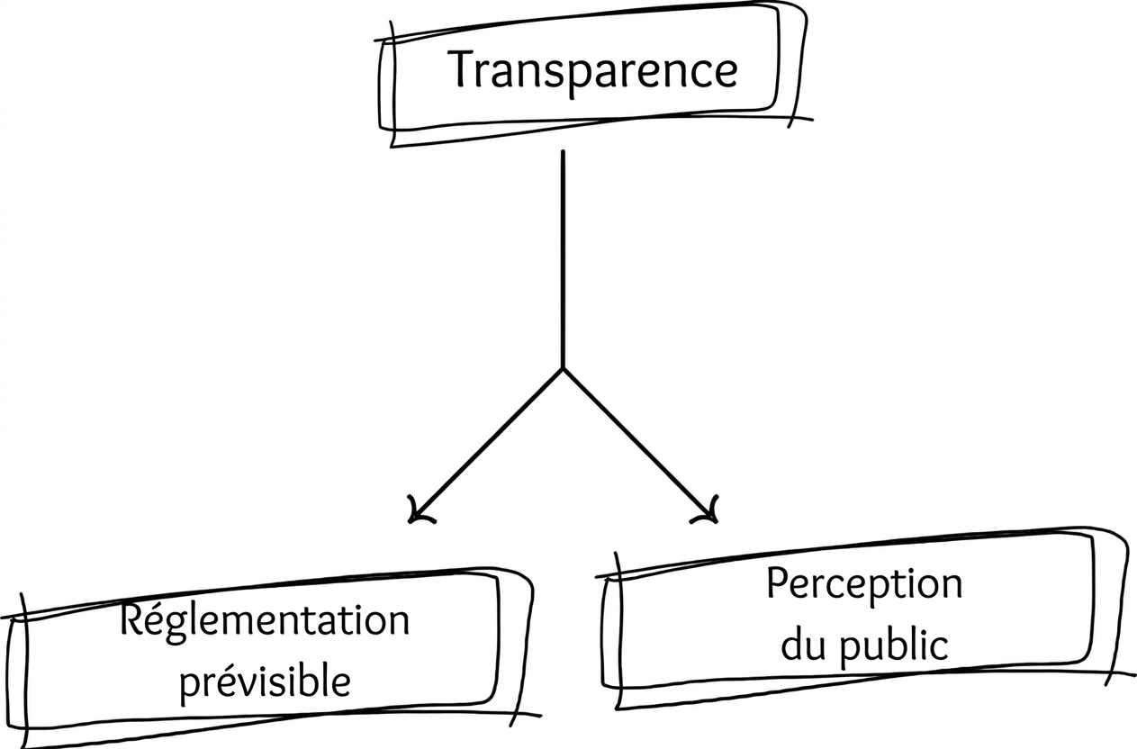 Organigramme illustrant les avantages d'adopter la transparence.