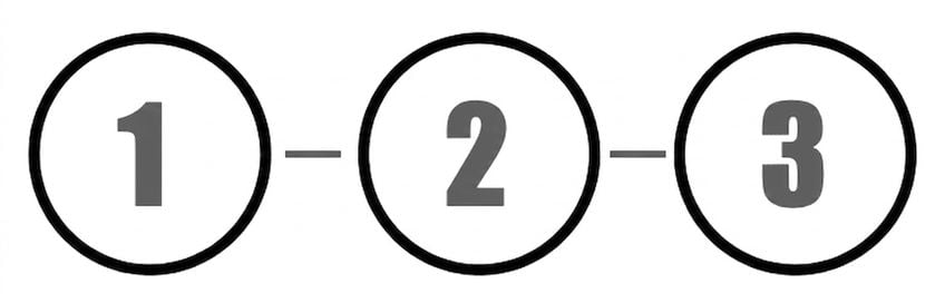 Trois étapes
