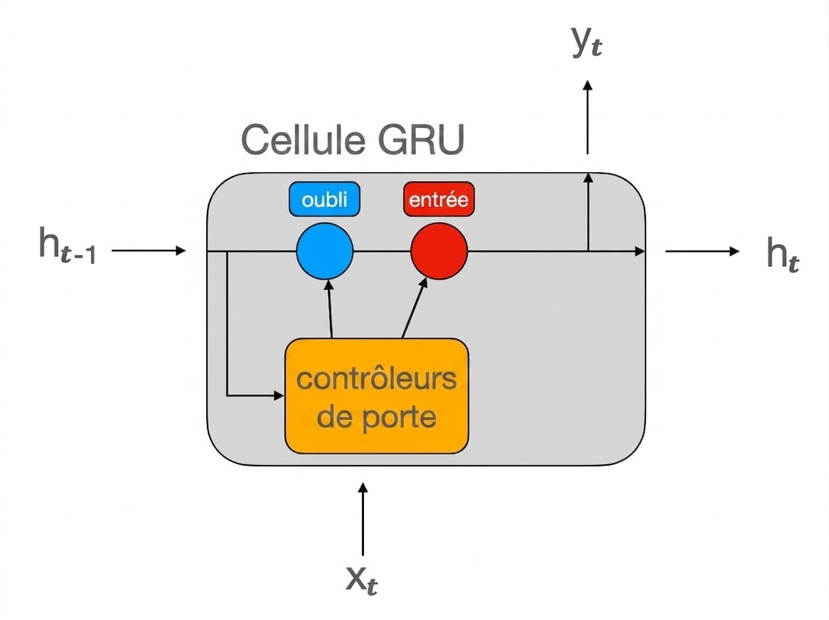 Schéma de la cellule GRU.
