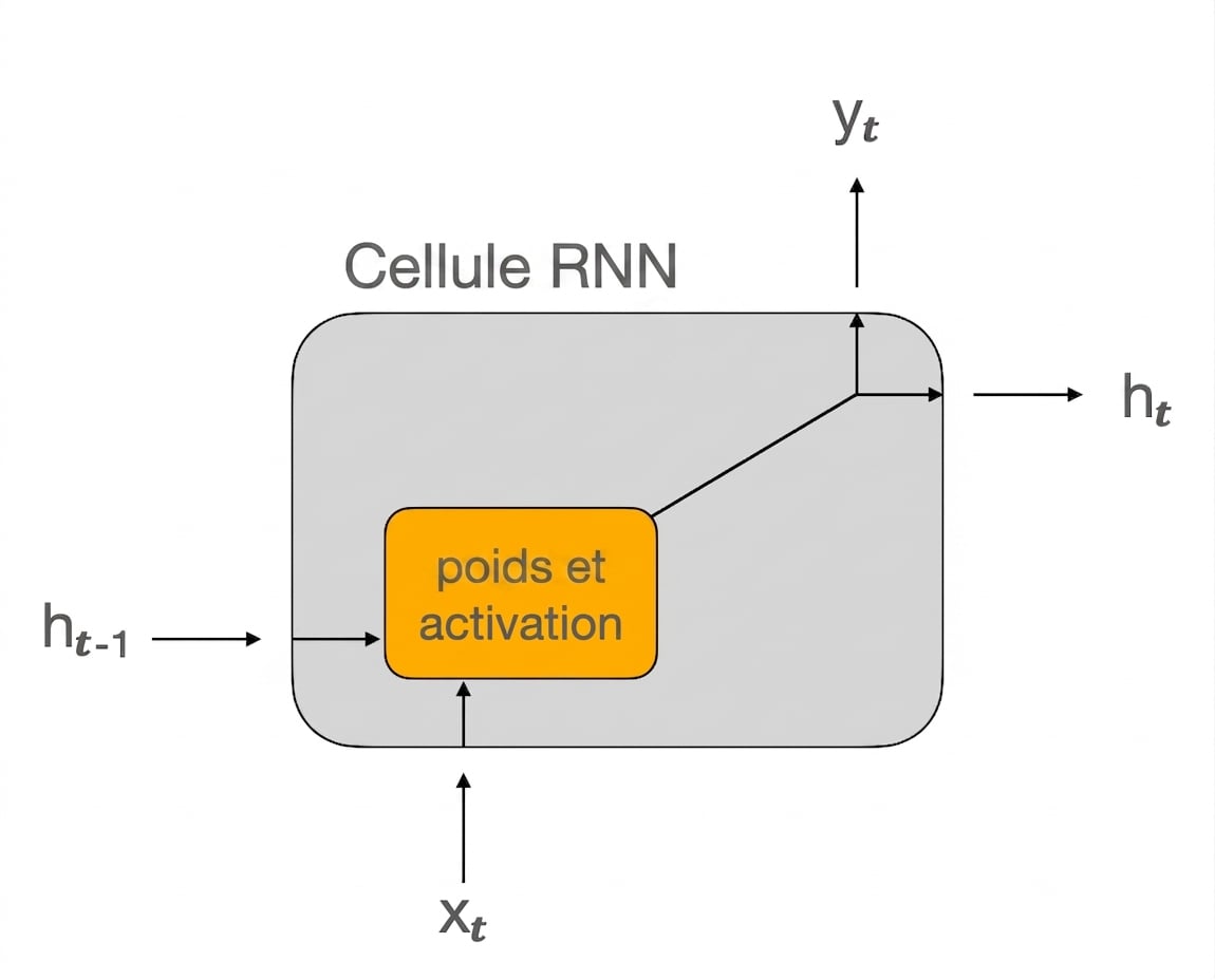 Schéma de la cellule RNN.